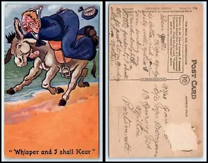Postal DE COLECCIÓN - Hombre teniendo un paseo duro en un burro, mula M39 - Imagen 1 de 1