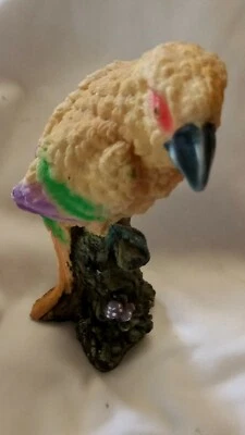 Parrot Bird Figurine Decorative Collectible 7 1/2 Inches Multicolor Ship Free - Image 1 of 4