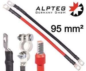95mm2 Batteriekabel Kabelbrücke Rot Schwarz M8 M10 M12 H07V-K ALPTEG - Bild 1 von 16