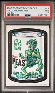WACKY PACKAGES 1967 DIE CUT # 43 JOLLY MEAN GIANT PSA 7 PERFECTLY CENTERED! - Picture 1 of 2