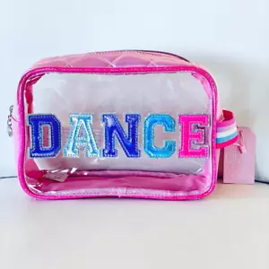 NWT Gorgeous Miss Gwen’s OMG Clear Colorful Graphic DANCE Makeup Cosmetic Bag - Picture 1 of 12