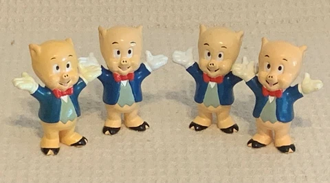 Vintage 1988 Applause Porky Pig Figures Set Of 4 (ESTATE SALE FIND) Cover