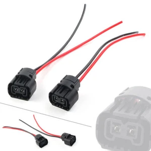 Wire Pigtail Female PSX24W 2504 Two Harness Fog Light Bulb Connector Plug Socket - Picture 1 of 10