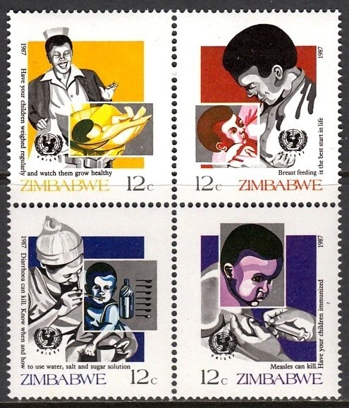 ZIMBABWE 1987 UNICEF SANIDAD Foto 1 de 1