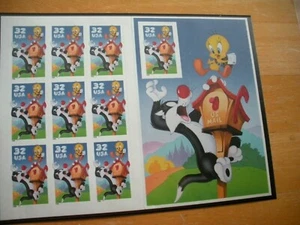 Bugs Bunny 32 cent 10 stamps Warner Brothers - Picture 1 of 1