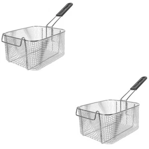 2 Count Frittierkorb Aus Edelstahl Pommes-Frites-Halter Chipskorb - Bild 1 von 12