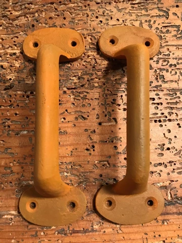 2 CAST IRON 5 inch Rustic "Rusty" Gate Barn Door Drawer Handles Pulls Cover