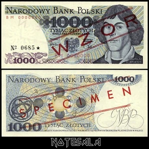 POLEN 1000 1.000 ZLOTYCH 1979 Pick-147s SPECIMEN 0685* UNC SN BM 0000000 - Bild 1 von 1