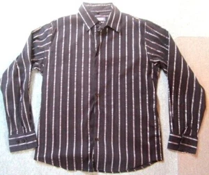 Carisma fashion for you shirt long sleeve size XL black/silver stripes TOP - Picture 1 of 3