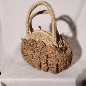Walborg Woven Purse Vintage Handbag, Mid Century 1950s made in Japan - Imperfect - Picture 1 of 24