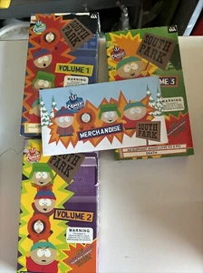 Lot Of 3 1990’s South Park VHS Tapes Volumes 1, 2, And 3 With Merch Order Form!! - Picture 1 of 1