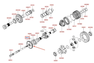 GENUINE BRAND NEW HYUNDAI SONATA 2008-2010 GEAR - TRANSFER DRIVE - Image 1 of 2