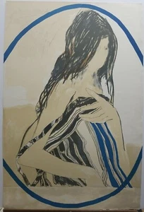 Bruce Dorfman Vintage S/N Lithographie "Early, Early, Blue Arcs" 1968 37,5"×25" - Bild 1 von 5