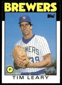 Tim Leary 1986 Topps Traded #64T Milwaukee Brewers - Picture 1 of 2