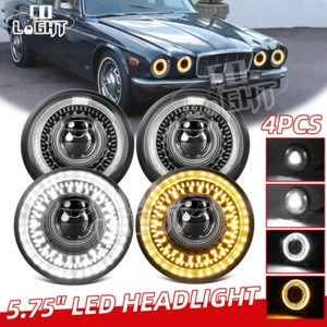 For Jaguar XJ6 XJS XJ12 4PCS 5.75Inch LED Headlights Start DRL Hi/Lo Sealed Beam - Picture 1 of 9