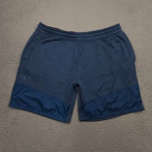 Under Armour Sportstyle Shorts Mens 2XL Blue Logo Athletic Loose Fit Stretch - Picture 1 of 12