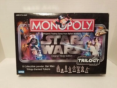 Star Wars Original Trilogy Collection Monopoly Parker Brothers Almost Complete - Image 1 of 4
