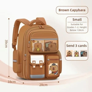 Large Capacity Capybara Backpack Waterproof Backpack School Bag for Students - Picture 1 of 23