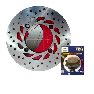 KIT FRENO HONDA SH 300 2016 2017 2018 2019 POSTERIORE FERODO DISCO PASTIGLIE EBC - Immagine 1 di 3