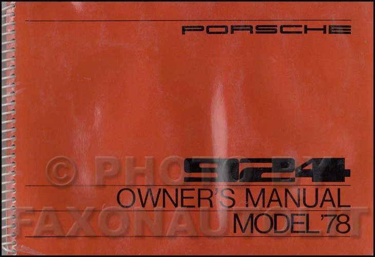 Manuale Dell'Owner Originale Porsche 924 Del 1978 Con Libretto Di Manutenzione - Immagine 1 di 3