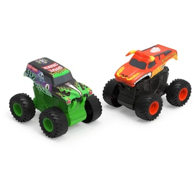 , Paquete de 2 Monster Trucks Oficiales Excavadoras de Tumbas y El Toro Loco Clip & Flip, 1... Foto 1 de 4