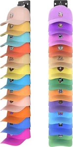2er Pack Hut Organizer für Baseball Caps, Hutablage für Wand mit starkem Kleber H - Bild 1 von 3