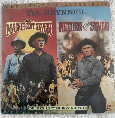 THE MAGNIFICENT SEVEN / RETURN OF THE SEVEN Yul Brynner Laserdiscs unopened NR ! - Image 1 of 3