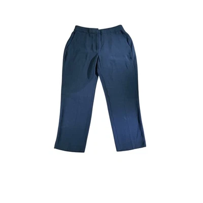 J. Calça social preta Crew ajuste fácil cintura elástica perna reta tamanho 12 - Imagem 1 de 4