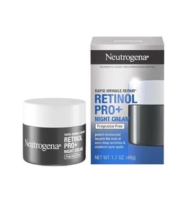 Neutrogena Rapid Wrinkle Repair Pro+ 0.3% Night Cream Fragrance Free 1.7 Oz New - Picture 1 of 6