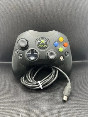 Original OEM Microsoft Xbox Controller S Type Black Wired Cable X08-69873 - Immagine 1 di 2