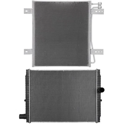 Radiator AC Condenser Cooling Kit Aluminum For International Harvester 9900i SFA Foto 1 de 4