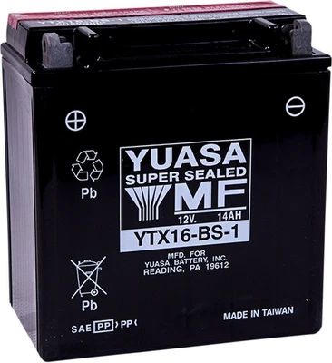 AGM Maintenance Free Battery YTX16-BS-1 Yuasa YUAM32X61 — 第 1/2 张图片