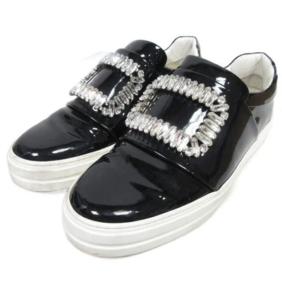 Zapatos planos para mujer ROGER VIVIER talla 37,5 charol negro Foto 1 de 4