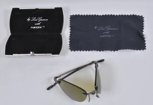 Lori Greiner NEOX Folding Sunglasses Oval Gunmetal with Metal Case - Picture 1 of 17