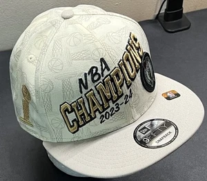 New New Era 9Fifty Cream Gold NBA Celtics 2024 Championship Locker SnapBack Hat - Picture 1 of 7