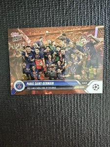 2025 Topps Now UEFA Champions League #158 Paris Saint-Germain lámina naranja 17/25 - Imagen 1 de 2