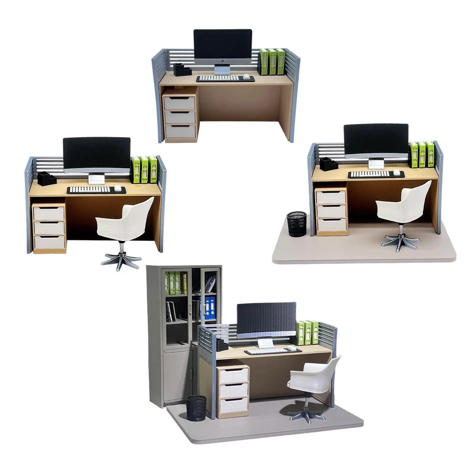 Dollhouse Decoration 1: 12 Mini Computer Desk Model Tiny for Kids Collectors - Image 1 of 1