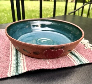 Vintage Signed Pottery Bowl D KUBAL Tipp City Ohio Apple Pie Dish John 3:16 9” - Imagen 1 de 10