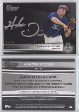2013 Bowman Sterling Black Collection /25 Hunter Dozier #BBC-HD Auto