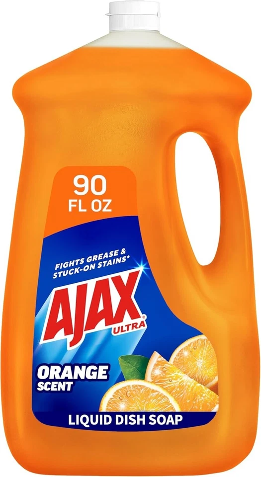 Ajax Ultra Triple Action, Dishwashing Liquid Dish Soap, Orange, 90 Fluid Ounce - Image 1 of 4