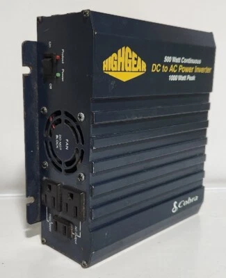Cobra HG-PI-500 Highgear 500W Continuous DC to AC Power Inverter (1000W Peak) - Image 1 of 4