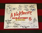 Carte de titre A Nightmare On Elm Street 5 - Cast-Signé - 8,5x11 - Réimpressions d'autographes