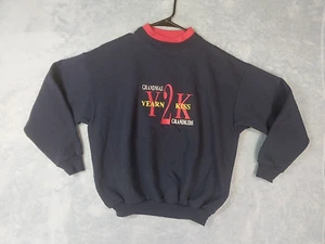 McC Sportswear Womens Navy Blue Pullover Sweatshirt Grandmas Y2K Grandkids Sz PM - Picture 1 of 5