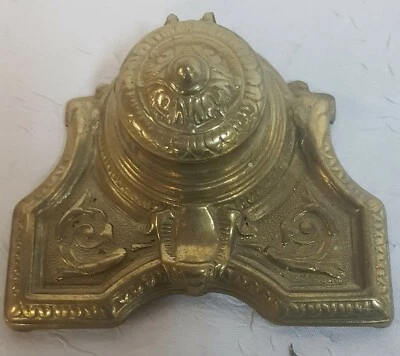 ENCRIER BRONZE MASSIF / style Louis XVI  - Photo 1/4