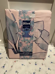 Disney Stitch 100% Cotton Duvet Set King Purple And Pink - Picture 1 of 3