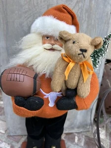Texas Longhorns Football Santa Figurine - Picture 1 of 15