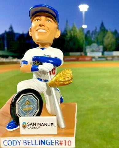 Cody Bellinger MVP Award 2021 Quakes Bobblehead SGA Gold Glove Silver Cover