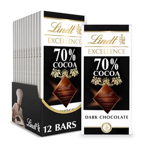 EXCELLENCE 70% Kakao Dunkle Schokolade Tafel, Dunkle Schokolade Süßigkeiten, 3,5 Oz. (12 Stück) - Bild 1 von 12