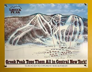 Vintage Original Greek Peak Ski Resort Mountain Central NY Cortland Skifahren 80er 90er - Bild 1 von 4