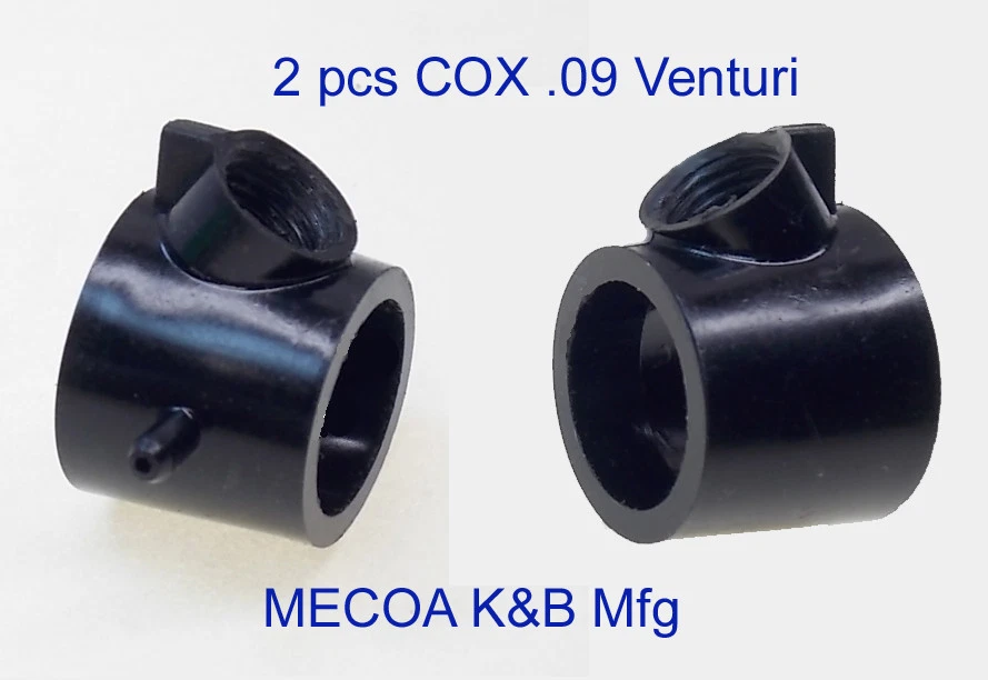 COX 09 TD Tee Dee Model Airplane Engine Carb Carburetor Body Black 2 Pcs